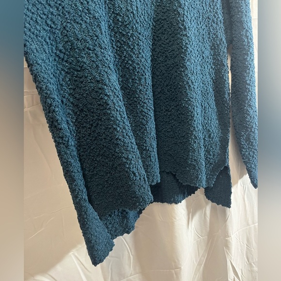 Bobeau Fannie Popcorn Teal Crew Neck Sweater - Picture 6 of 8